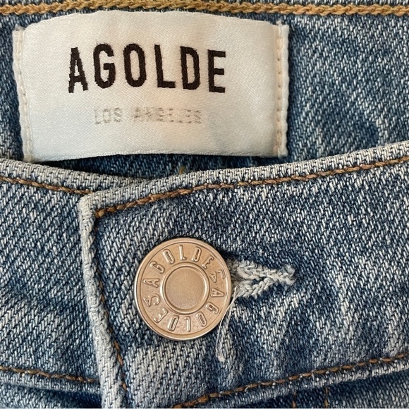 AGOLDE Toni High-Rise Skinny Distressed Jeans Ripped Recycled Cotton Ankle 29 - Picture 11 of 15